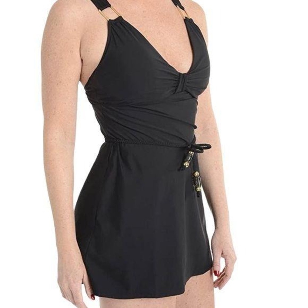 SPANX Grecian Goddess Swimsuit Dress One Piece size 10